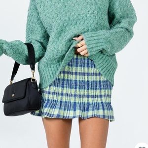 Motel Tylee Skirt Colourpop Check Blue